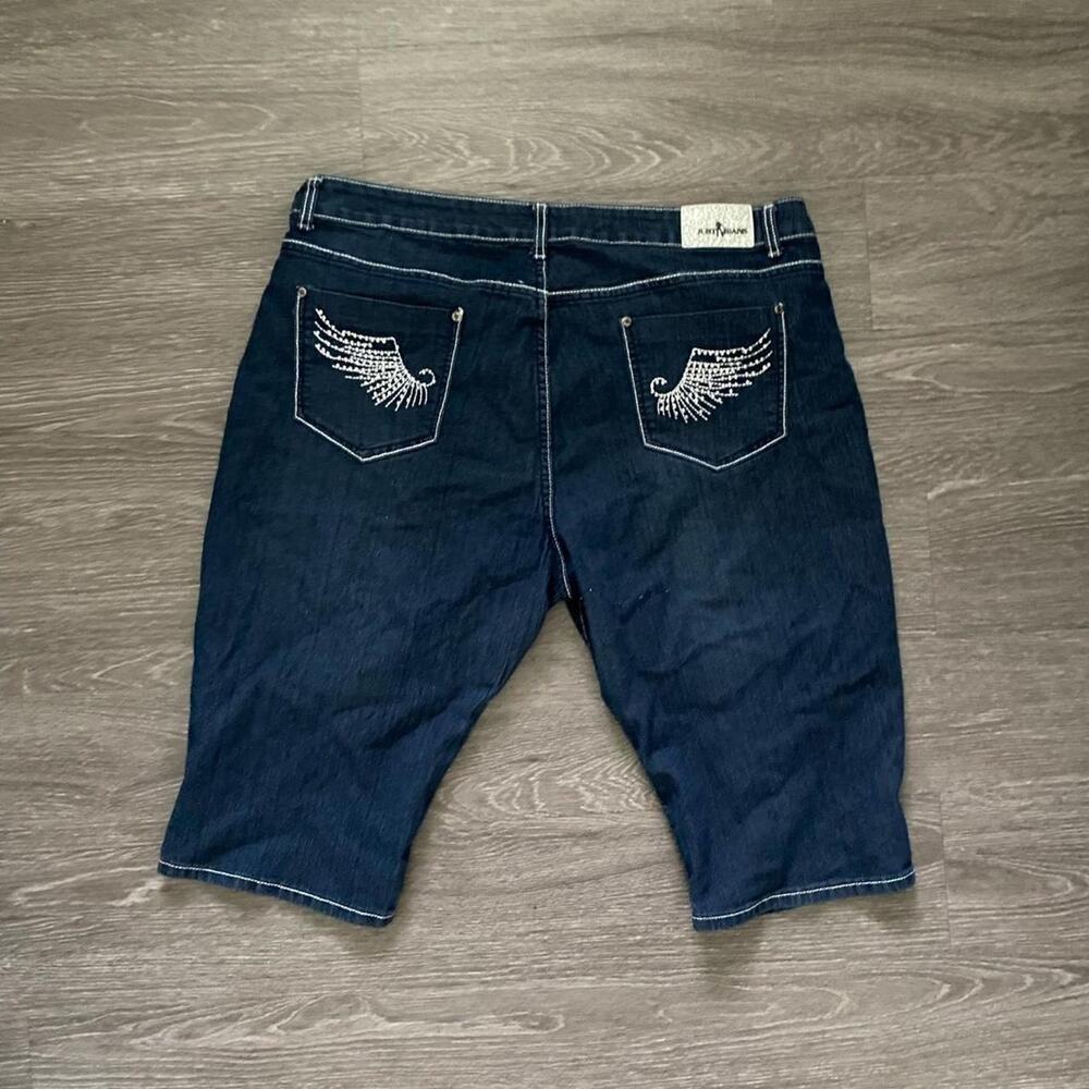 2000s just jeans rhinestone angel wing capris